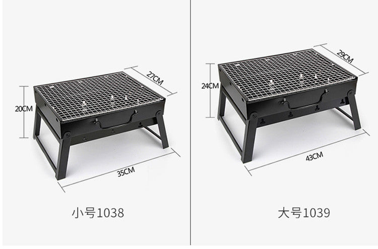 Mini barbecue pliable au charbon de bois – Barbecue portable pour le camping et la randonnée
