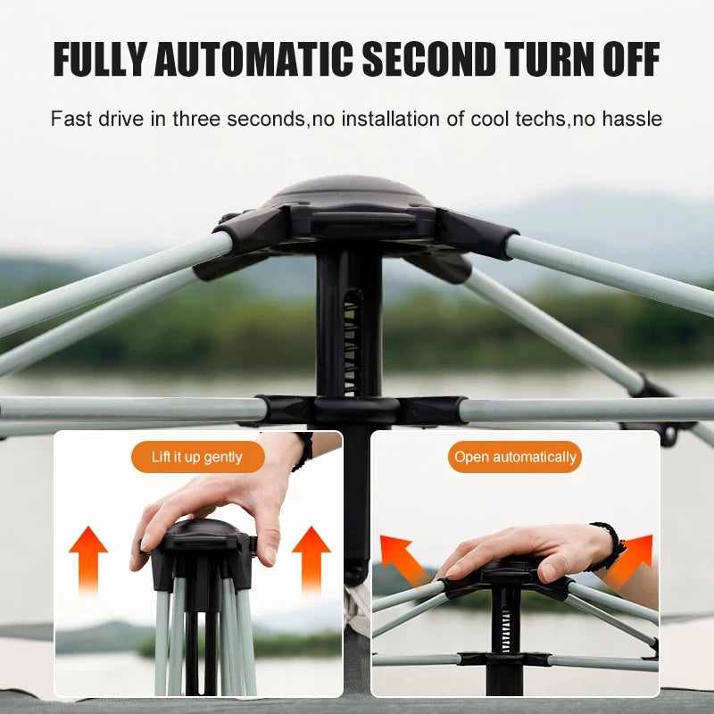 Automatic camping tent – 3 to 4 person quick setup