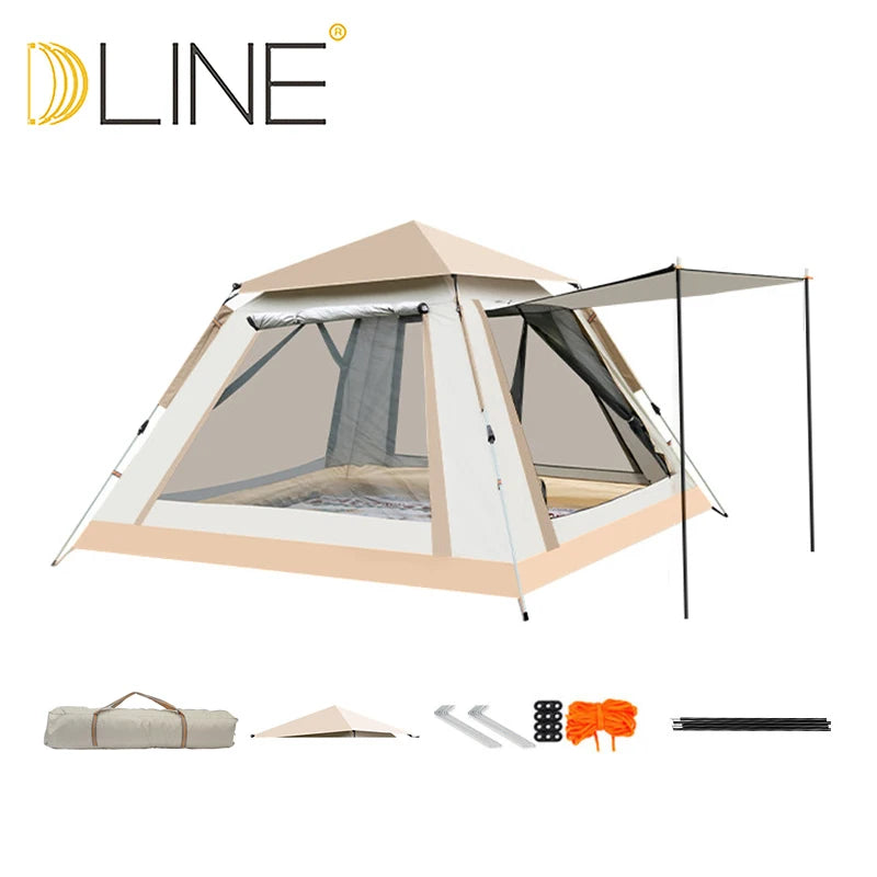 Automatic camping tent – 3 to 4 person quick setup