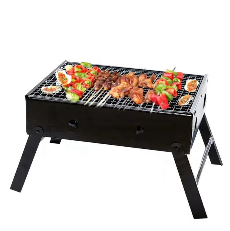 Mini barbecue pliable au charbon de bois – Barbecue portable pour le camping et la randonnée