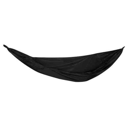 Grey Erebus camping hammock with mosquito net designed for outdoor relaxation in nature