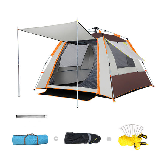 Pop-up camping tent – 3 to 4 person with awning