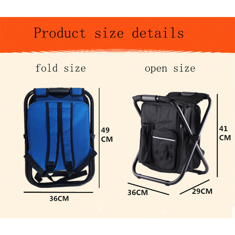 3-in-1 Camping Cooler Chair – Foldable Backpack with Insulated Storage