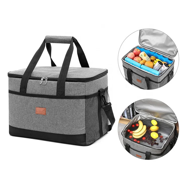 Insulated Cooler Bag – Large Capacity Thermal Tote for Camping & Food Delivery