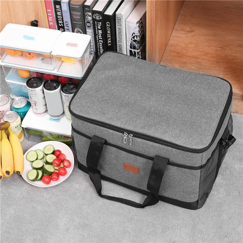 Insulated Cooler Bag – Large Capacity Thermal Tote for Camping & Food Delivery