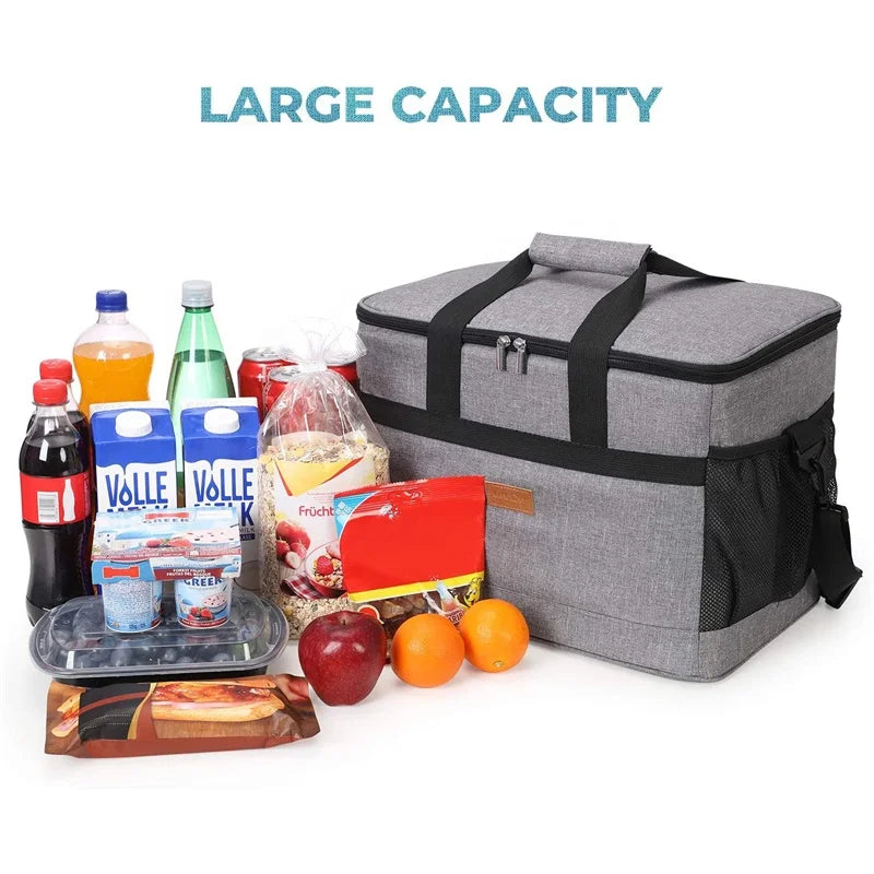 Insulated Cooler Bag – Large Capacity Thermal Tote for Camping & Food Delivery