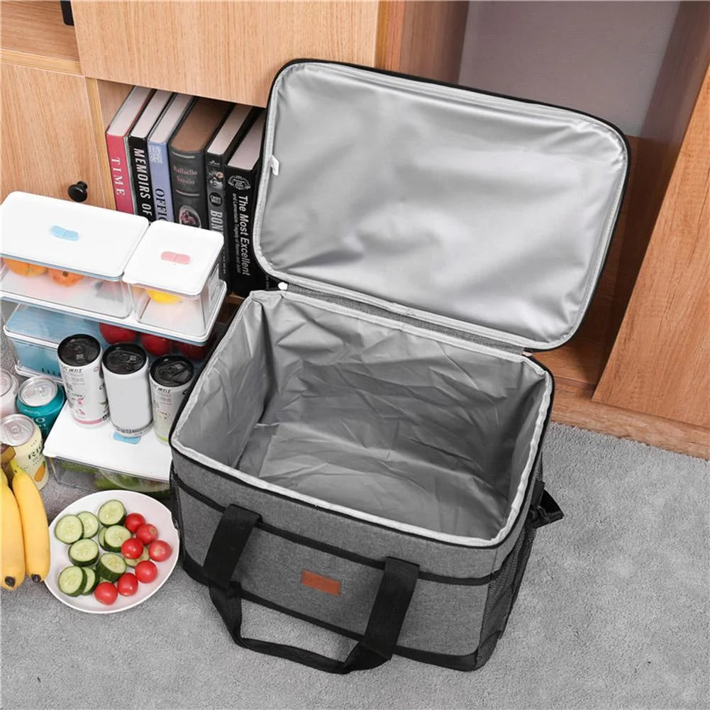 Insulated Cooler Bag – Large Capacity Thermal Tote for Camping & Food Delivery