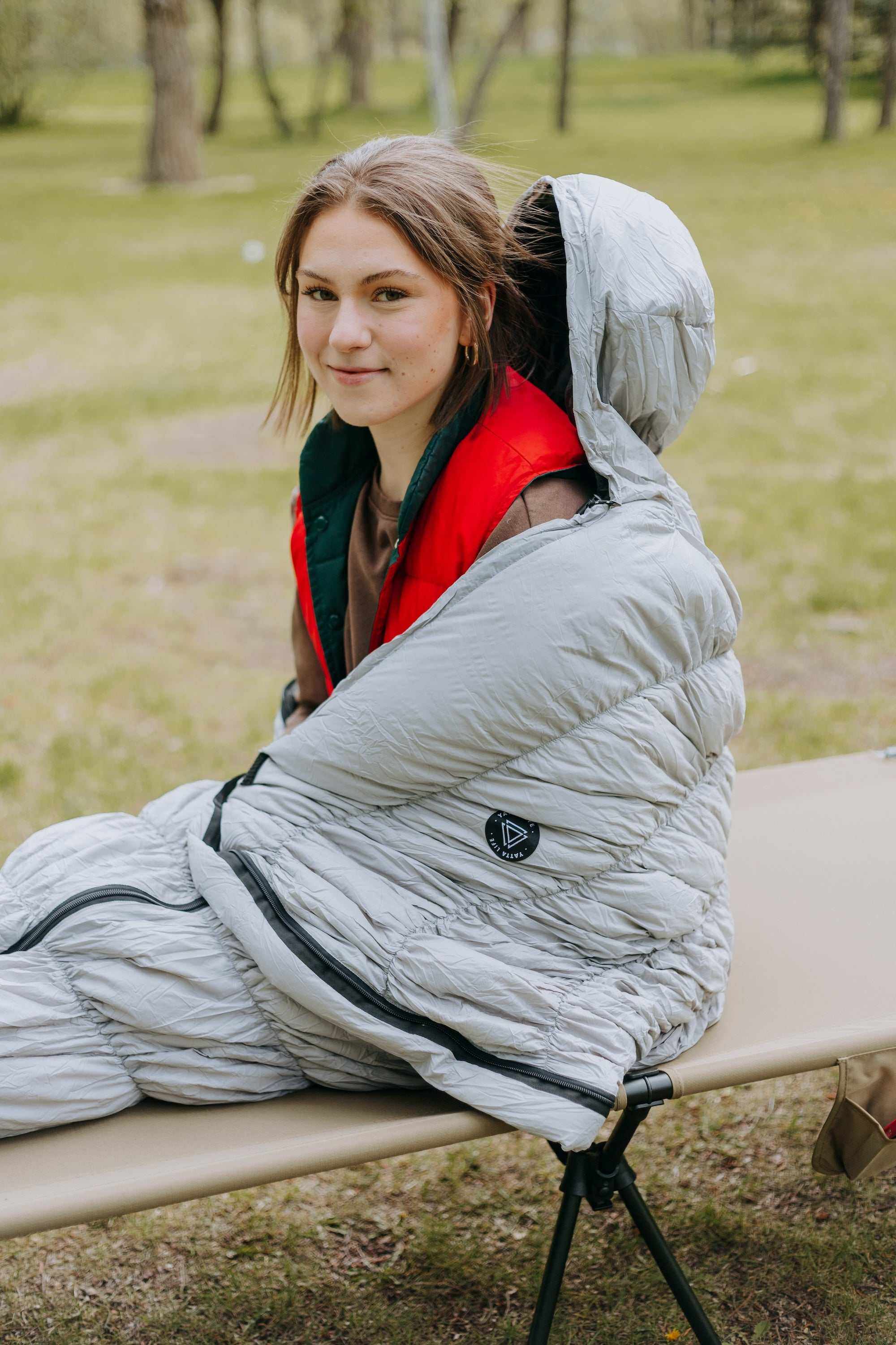 4-Season Goose Down Sleeping Bag – Black Mummy with Compression Sack