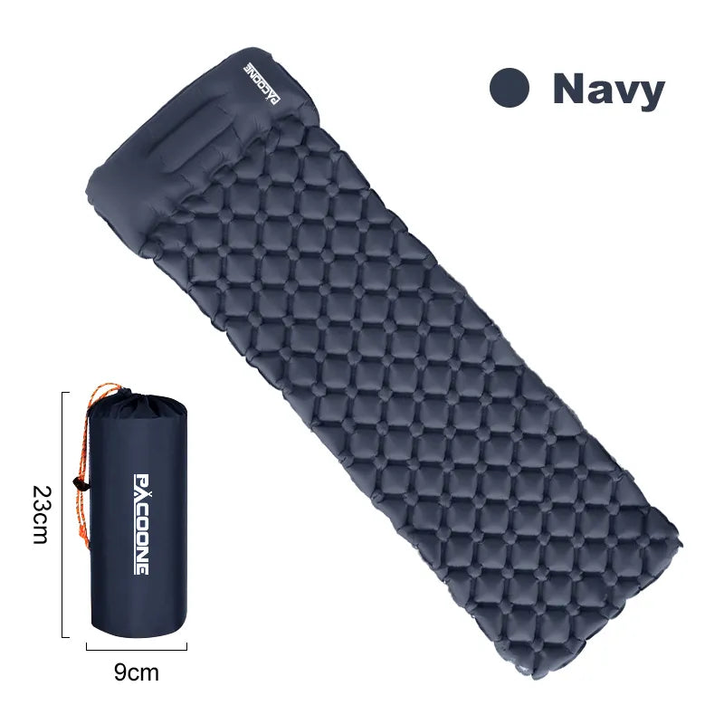 Inflatable Camping Sleeping Pad with Pillow – Compact Ultralight 1.2 lb