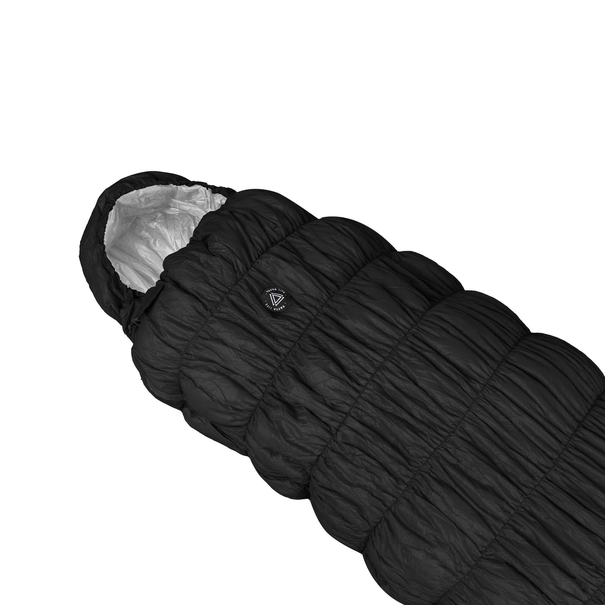 4-Season Goose Down Sleeping Bag – Black Mummy with Compression Sack