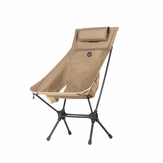 Grey Erebus Comfortable Camping Seat with Lightweight Design and Adjustable Headrest