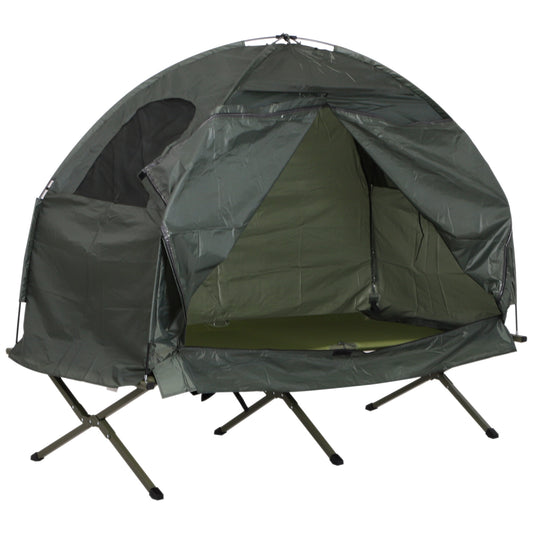 Elevated cot camping tent – 1-person compact & foldable shelter