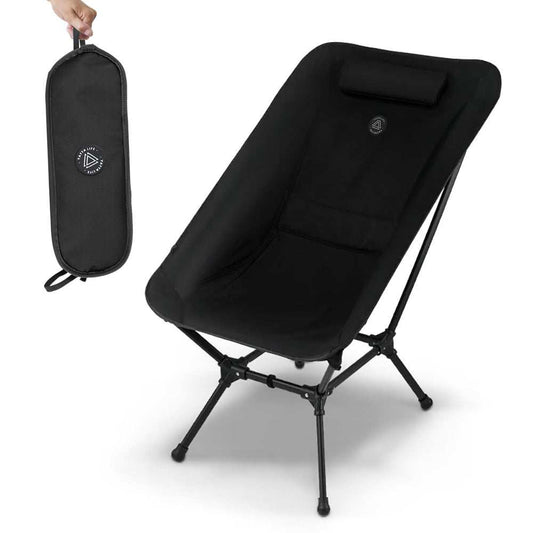 Grey Erebus Lightweight Camping Chair with Portable Design and Comfortable Seating
